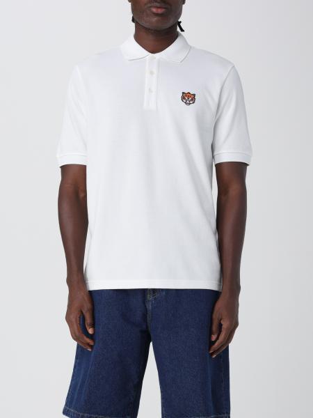 Polo classica Kenzo in cotone con logo ricamato