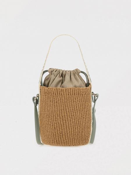 Borsa Chloé in rafia e canvas di cotone
