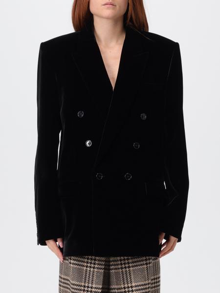 Saint Laurent Double-Breasted Velvet Blazer