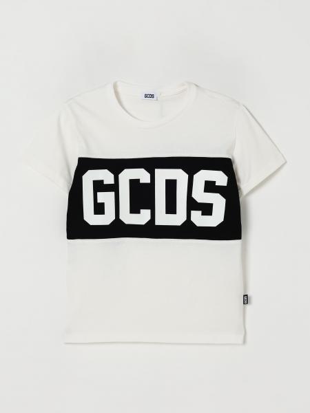 T-shirt in cotone con maxi logo GCDS Junior