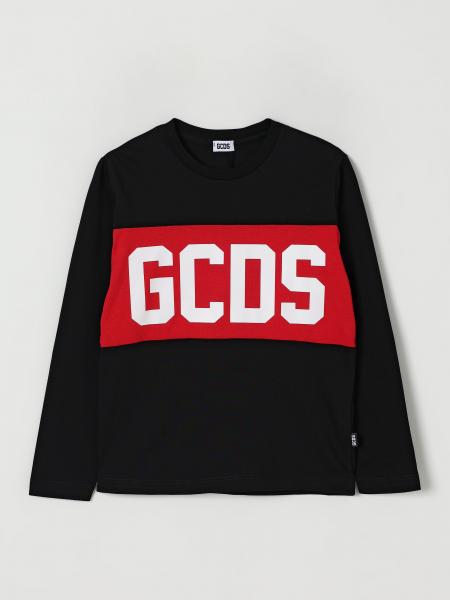T-shirt in cotone con maxi logo GCDS Junior