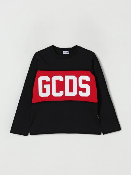 Felpa a girocollo in cotone con maxi logo GCDS Junior