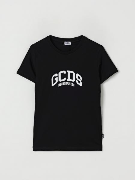 T-shirt in cotone con logo GCDS Junior