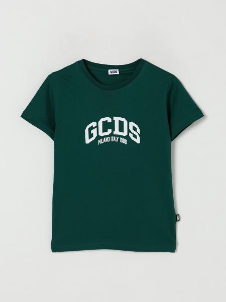T-shirt in cotone con logo GCDS Junior