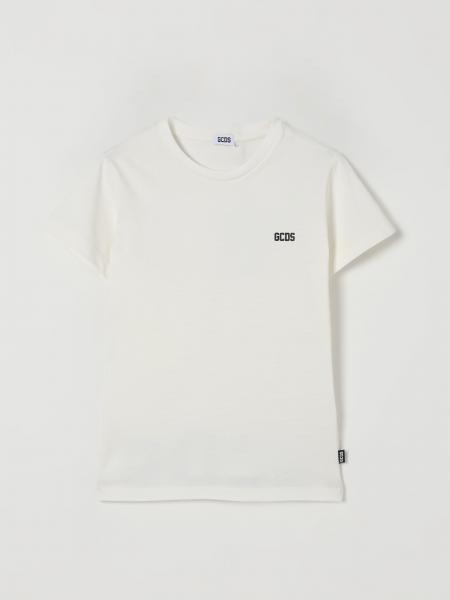 T-shirt in cotone con maxi logo GCDS Junior