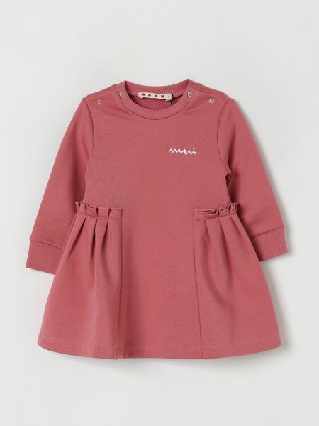 Abito in cotone con logo Marni