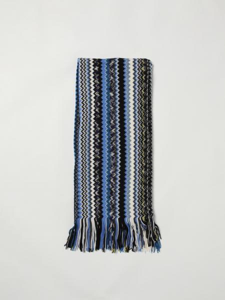 Sciarpa Missoni in lana con zig zag multicolor jacquard
