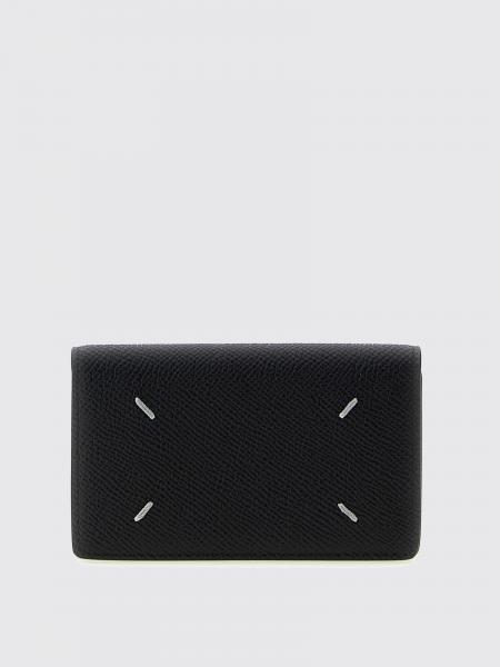 Tarjetero Four Stitch Maison Margiela de piel granulada