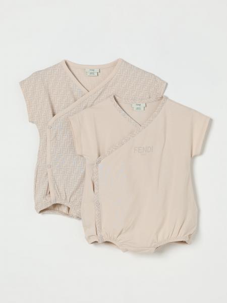 Set 2 body in cotone con logo FF Fendi