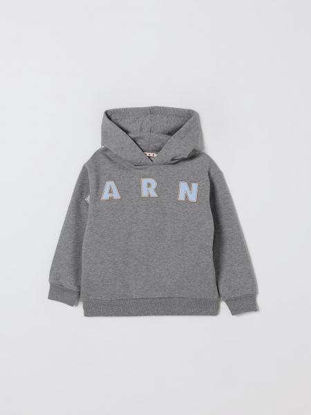 Felpa con cappuccio Marni in cotone con logo