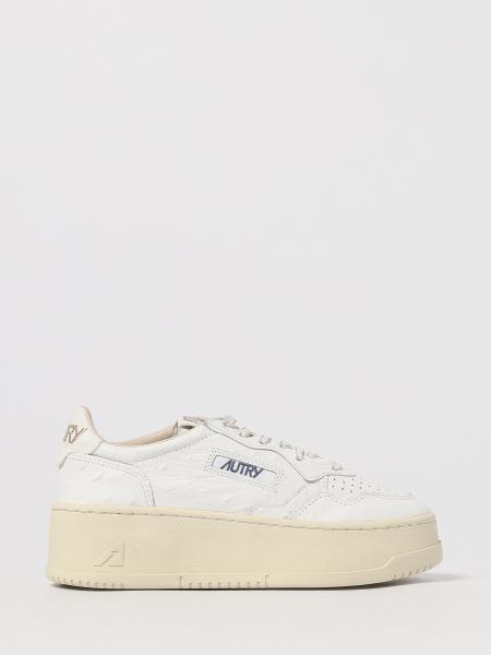 Sneakers Medalist Platform Autry in pelle stampa struzzo