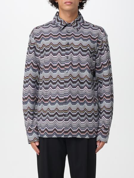Camicia Missoni in cotone con stampa zig-zag