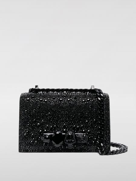 Borsa Jewelled McQueen in pelle con strass all over