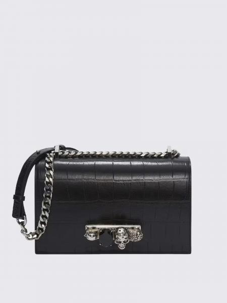 Borsa Jewelled McQueen in pelle stampa cocco