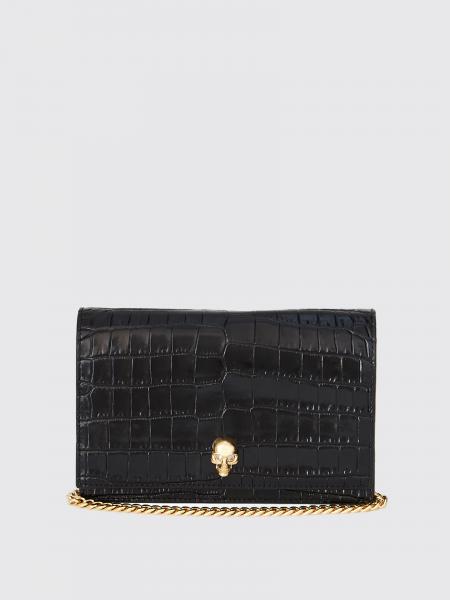 Borsa McQueen in pelle stampa cocco