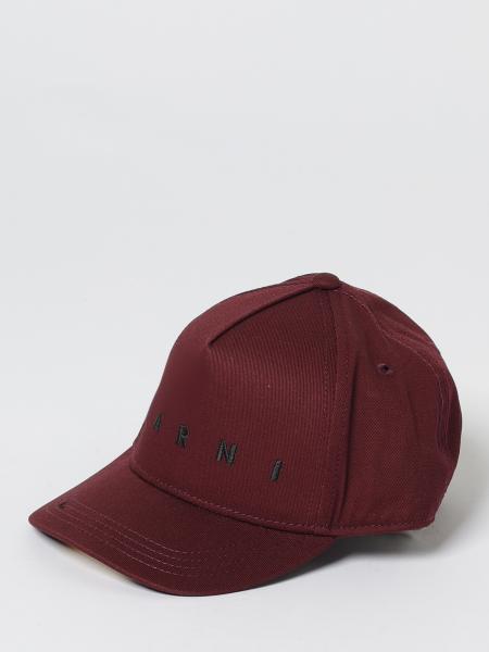 Cappello Marni in cotone con logo ricamato