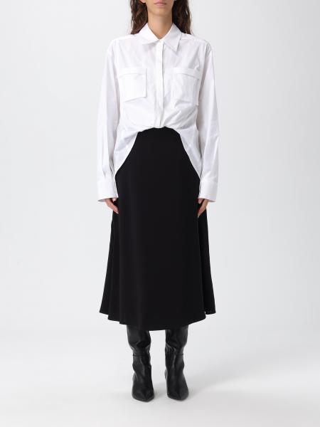 Abito double-layer Semicouture in viscosa e cotone