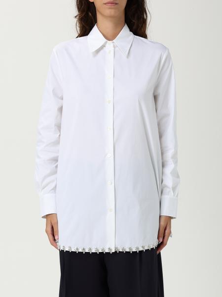 Camicia Semicouture in cotone con applicazioni