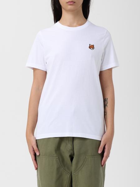 Cotton T-Shirt with Logo Maison Kitsuné