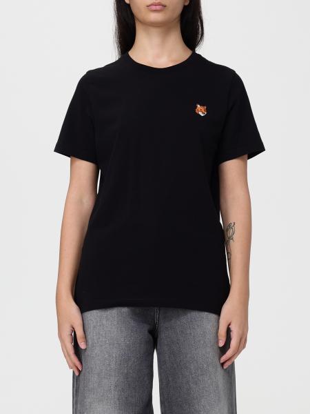 Cotton T-Shirt with Logo Maison Kitsuné
