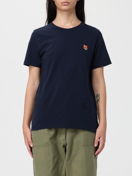Cotton T-Shirt with Logo Maison Kitsuné