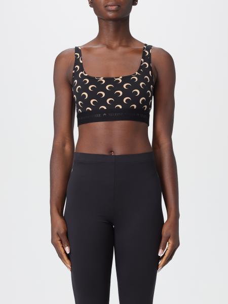 Cropped Top Marine Serre in Printed Jersey