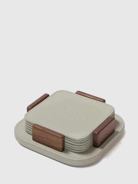 Set 6 sottobicchieri + porta sottobicchieri Giobagnara x Poltrona Frau in pelle Frau®