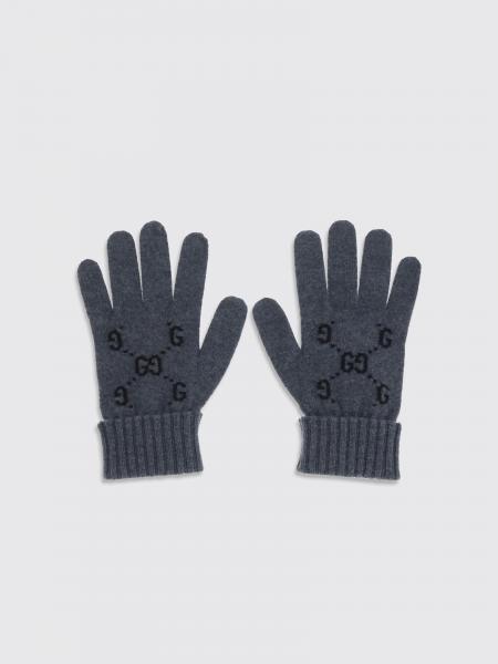 Guanti corti GG Gucci in cashmere con monogram jacquard