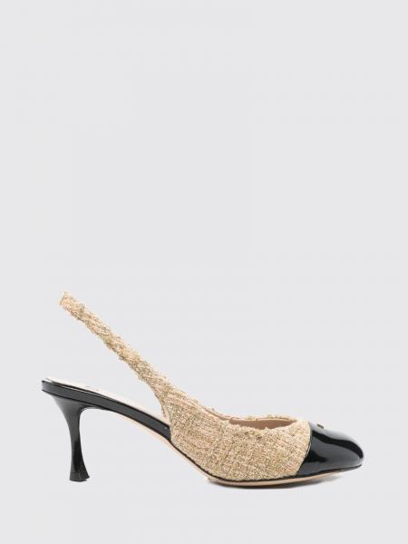 Slingback N° 21 in tweed e vernice