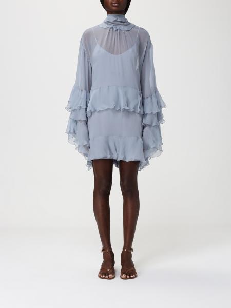 Georgette Dress with Ruffles Chloé
