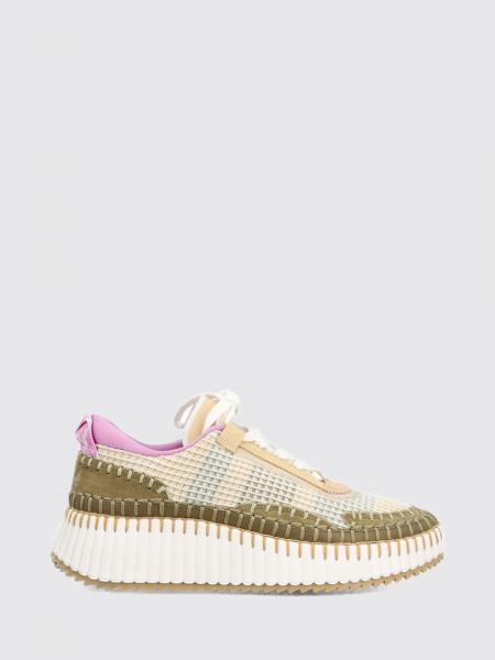 Nama Mesh and Suede Sneakers Chloé
