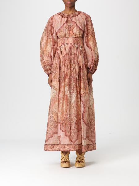 Langes Leinenkleid mit Ethno-Print Zimmermann