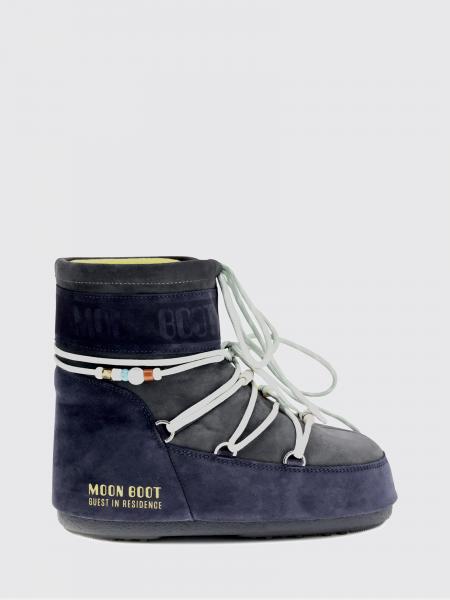 Icon Low Midnight Guest In Residence x Moon Boot Suede Ankle Boots
