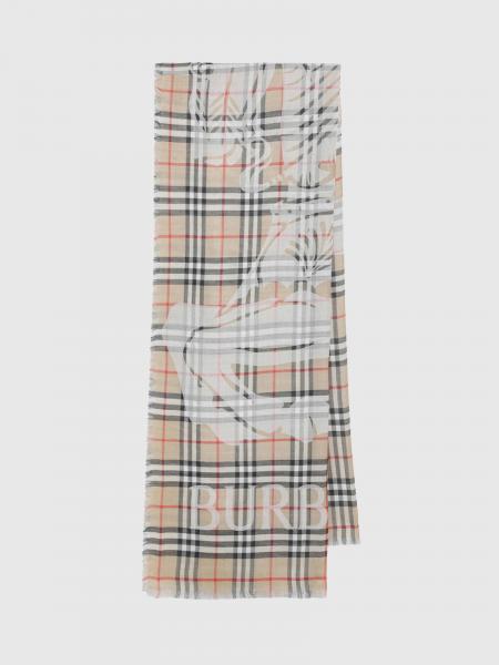 Burberry Vintage Check Print Wool and Silk Scarf