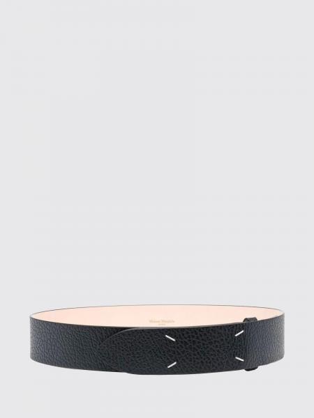 Hammered Calf Leather Belt Maison Margiela