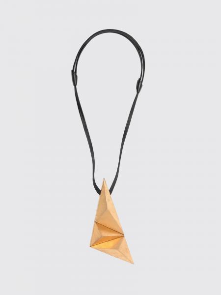 Greya Necklace Monies in Gold Plated Wood and Leather
