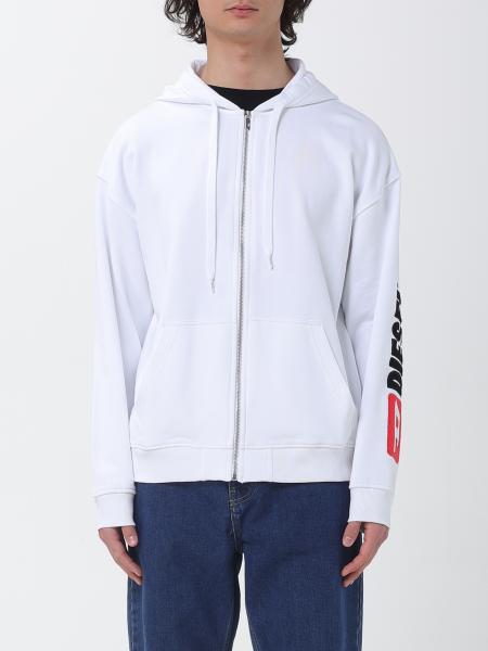 Felpa con cappuccio in cotone con logo s-boxt-zip-hood-div Diesel