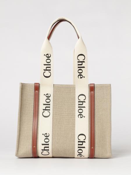 Chloé Woody Medium Cotton Canvas Bag