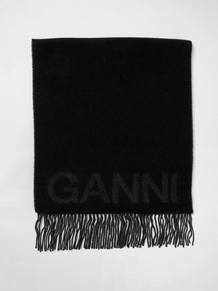 Ganni 徽标再生羊毛围巾