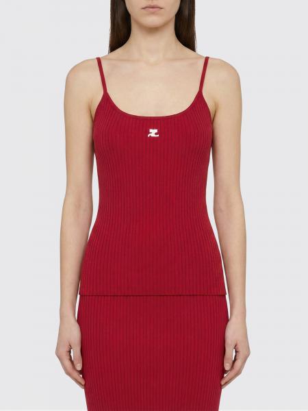 Ribbed Jersey Tank Top Courrèges