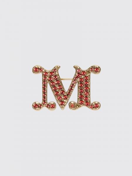 Spilla Facella Max Mara in metallo con strass incastonati