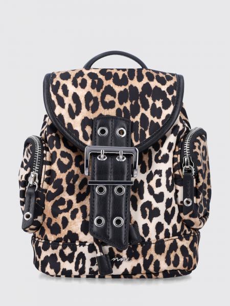 Animal Print Recycled Nylon Backpack Ganni