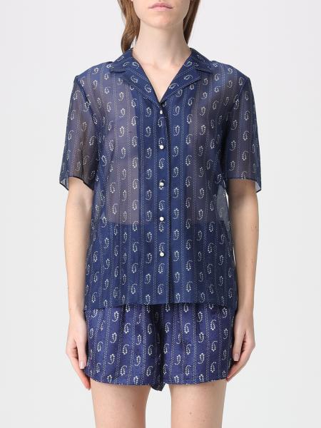 Printed Cotton and Silk Shirt Tory Burch