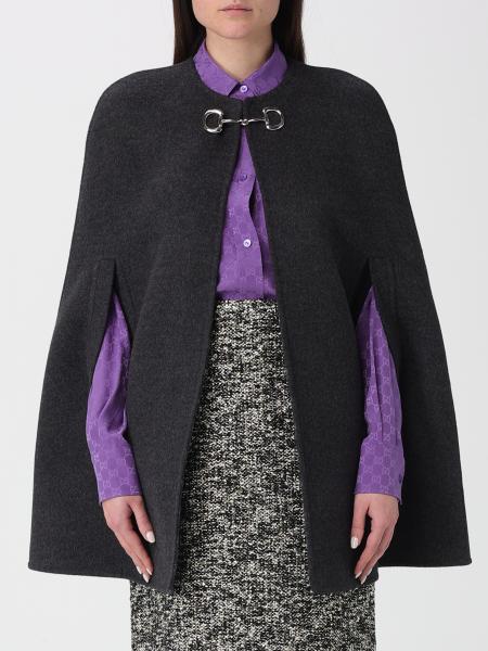 Gucci Wool and Silk Cape with Clamp Detail