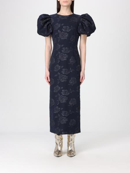 Rotate Floral Mesh Midi Dress