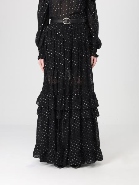 Self-Portrait Polka Dot Viscose Long Skirt