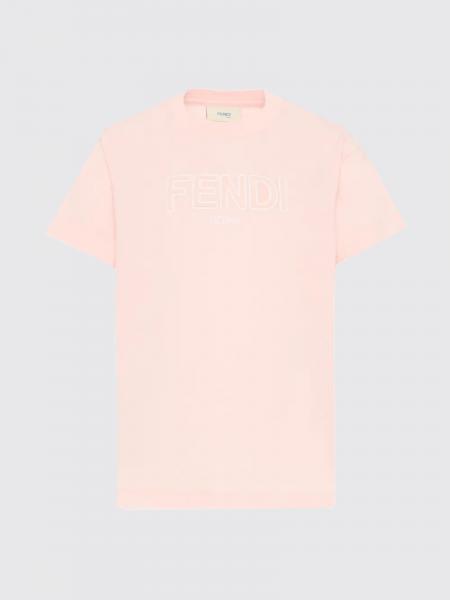 Cotton T-Shirt with Fendi Logo