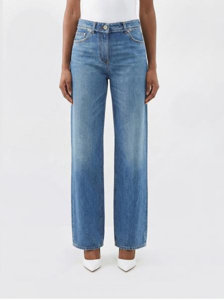 Wide-Leg Cotton Denim Jeans Versace
