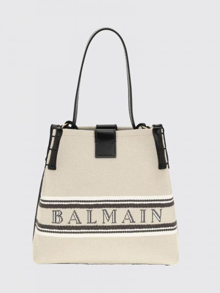 Release-Beuteltasche aus Canvas und Leder Balmain