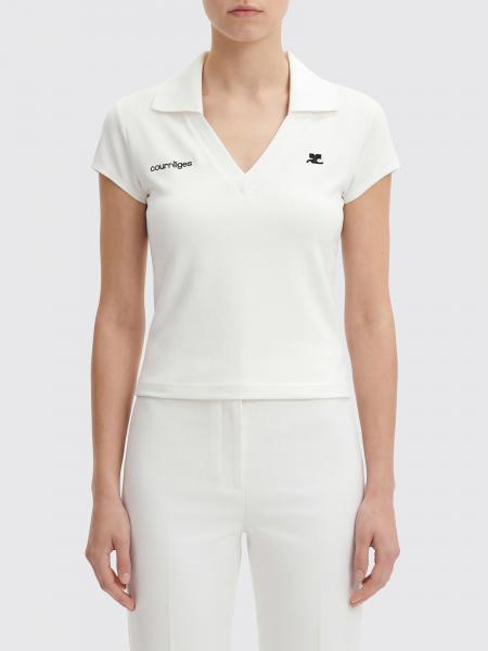Cotton Polo Shirt with Logo CourrÈges
